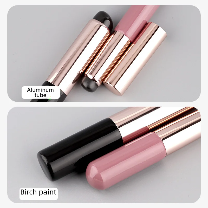 Silicone lip brush portable round head professional lipstick lip gloss