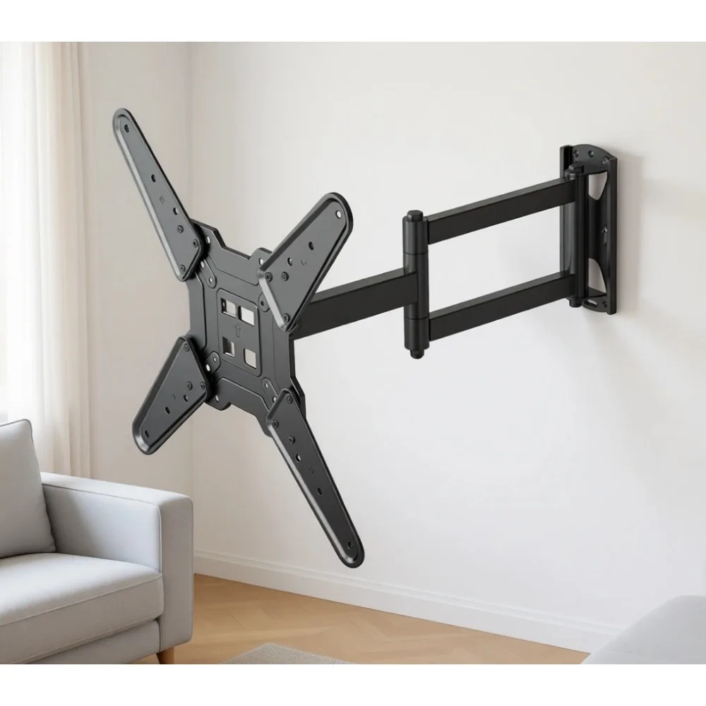 

Настенный кронштейн для телевизора с длинной рукояткой для экранов от 23 до 60 дюймов, полноповоротный, выдвижение до 30 дюймов, максимальное VESA 400x400, выдерживает до 45 кг