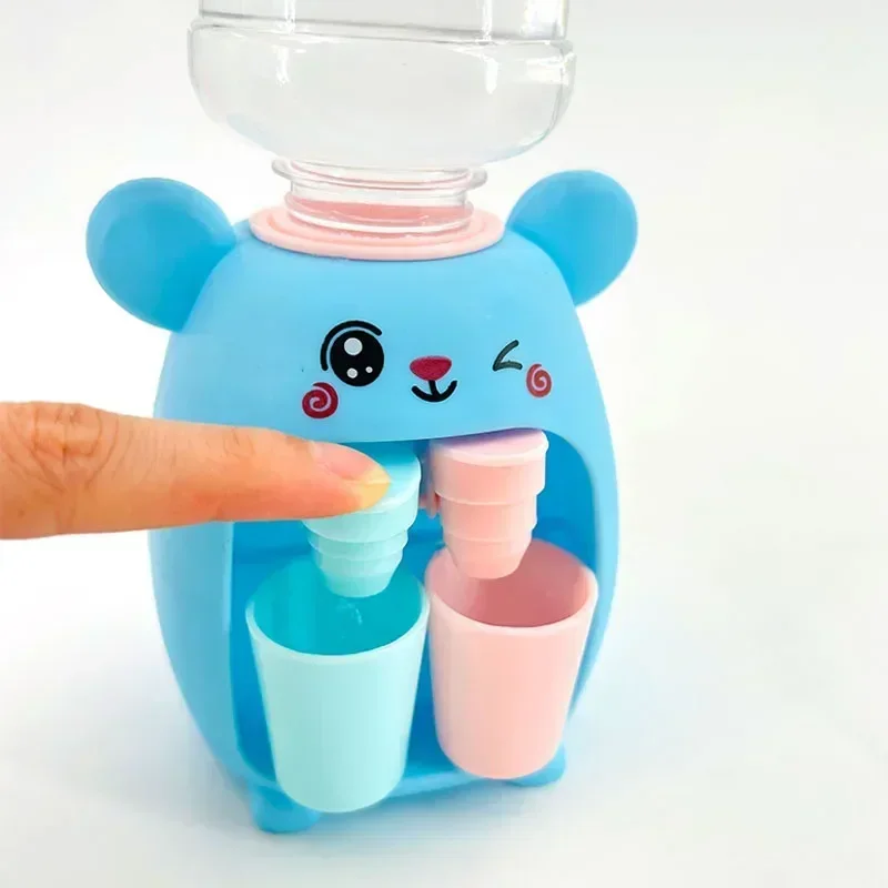 Mini Water Dispenser for Children Kids Gift Cold/Warm Water Juice Milk Drinking Fountain Simulation Cartoon Kawaii Kitchen Toy