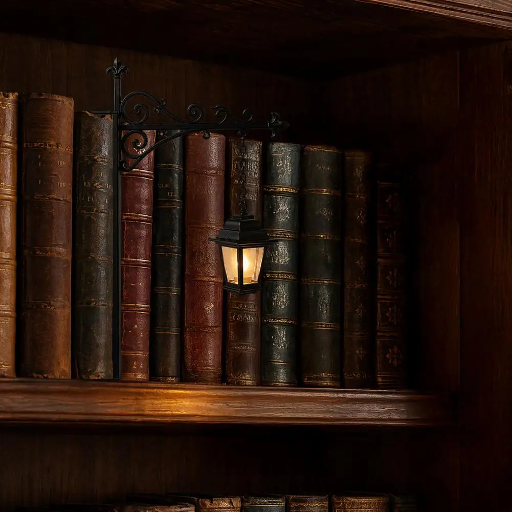 Library Lantern Light Bookshelf Lamp Library Lantern Bookshelf Light Vintage Reading Nook Led Night Lamp Decorative for Home