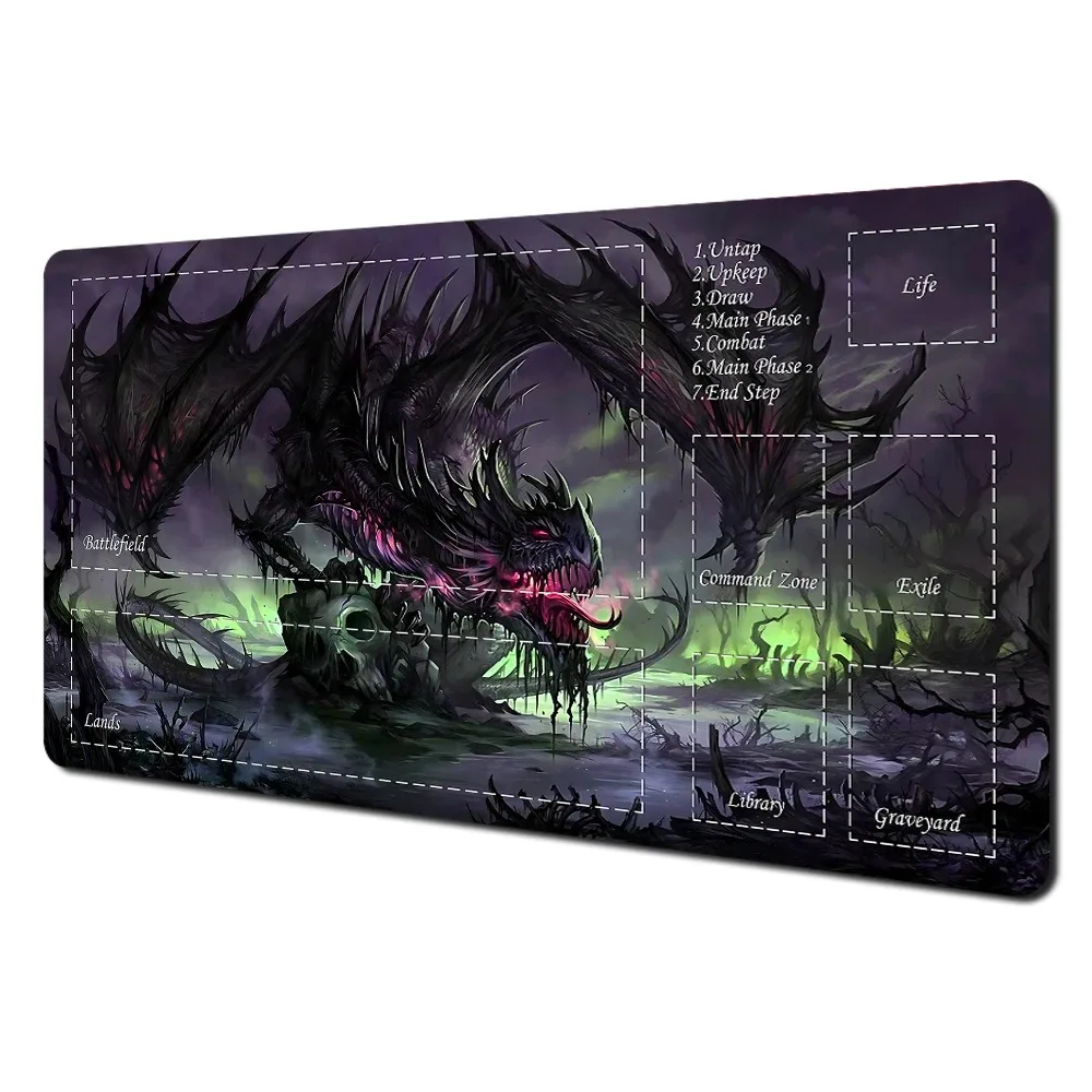 Playmat gamming TCG Card Pad With Zones Ahri Lux  35X60CM Desk mat tapete for magic mtg Non-Slip Durable Stitched Edge