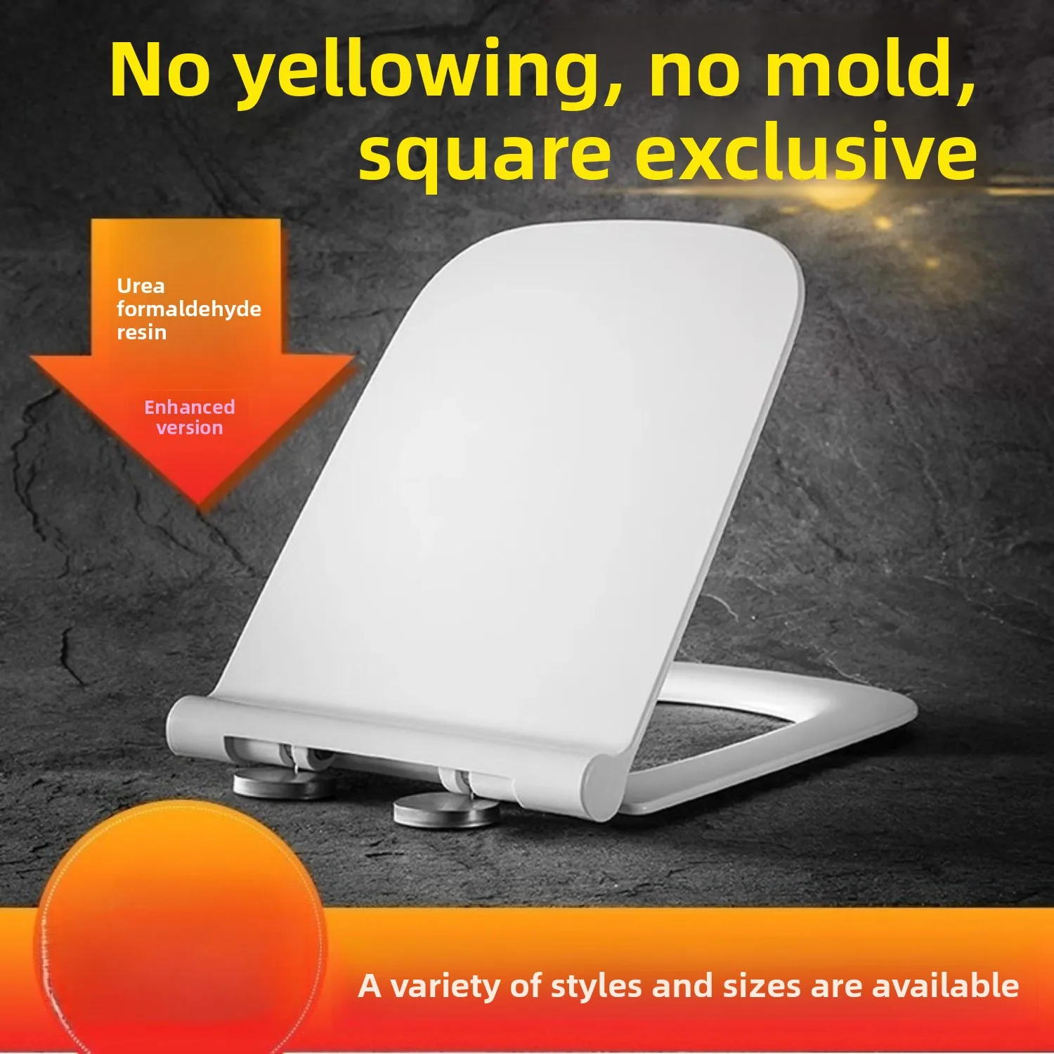 

Очень толстое сиденье для унитаза с формальдегидом и мочевиной, совместимое с квадратной формой Duravit, классический комод с верхним креплением, медленный падение, противоскользящий