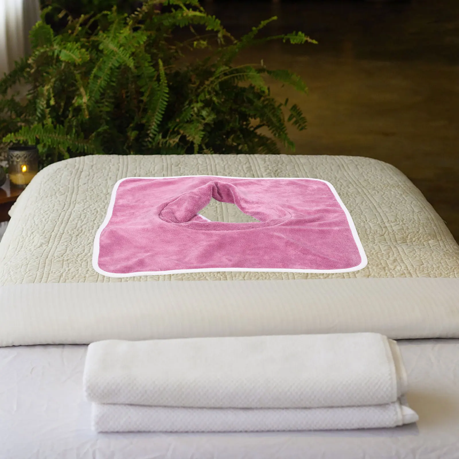 

2pcs Beauty Salon Massage Bed Cover Thickened Face Hole Pillow Spa Supplies Facial Table Sheets Durable Material Professional