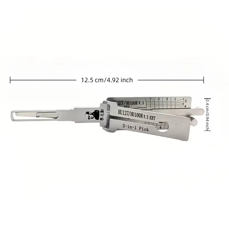 Original Lishi HU127/HU100R v.3 EXT 2-in-1 Schlosserwerkzeug Schlossöffner & Decoder – Detail 5