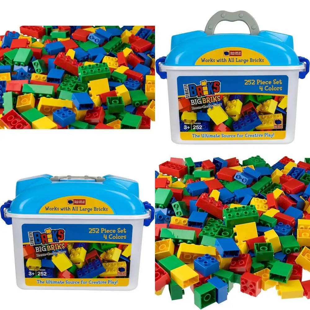 مكعبات بناء نابضة بالحياة للأطفال الصغار - مجموعة مكونة من 25 قطعة سهلة الإمساك باللون الأحمر والأخضر والأزرق والأصفر