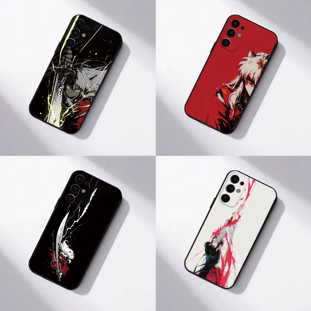 Anime I-INUYASHA gift Phone Case For Samsung S25,S24,S21,S22,S23,S30,Ultra,Plus,Fe,Soft Silicone Black Cover