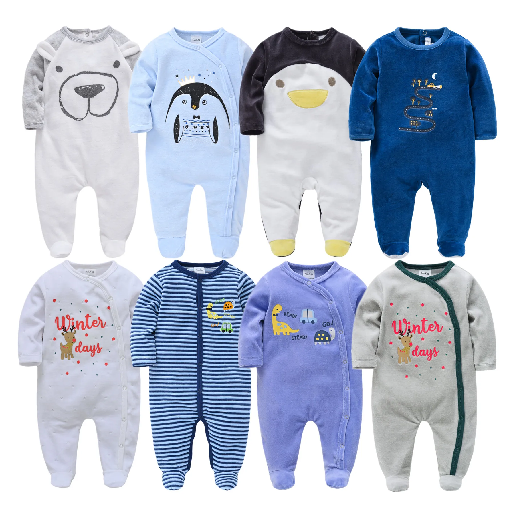 

2022 Newborn Baby Jumpsuits Fleece Costumes For Boy Cartoon Flannel 0-12M Infant Girl Romper Onesies Winter Pajamas Sleepwear