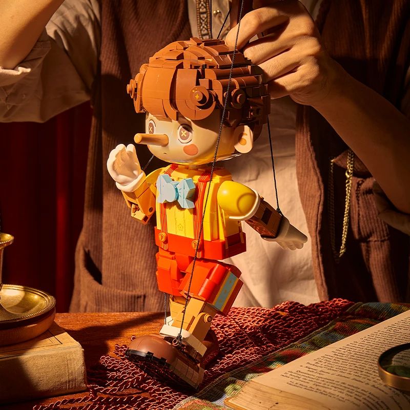 Wekkit Pinocchio Building Blocks Classico Fiaba Naso Lungo Bambola Burattino Modello Mattoni Desktop Deco Educativi Giocattoli FAI DA TE Regalo
