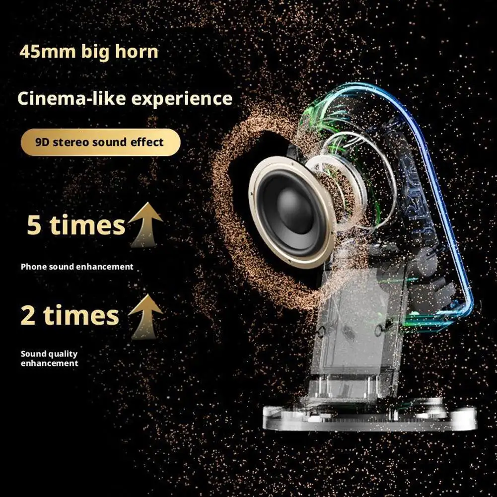 Intelligenter tragbarer Handyhalter, multifunktionaler Desktop-Drei-in-Eins-RGB-Wireless-Bluetooth-Sensor, Lautsprecher, Telefonständer