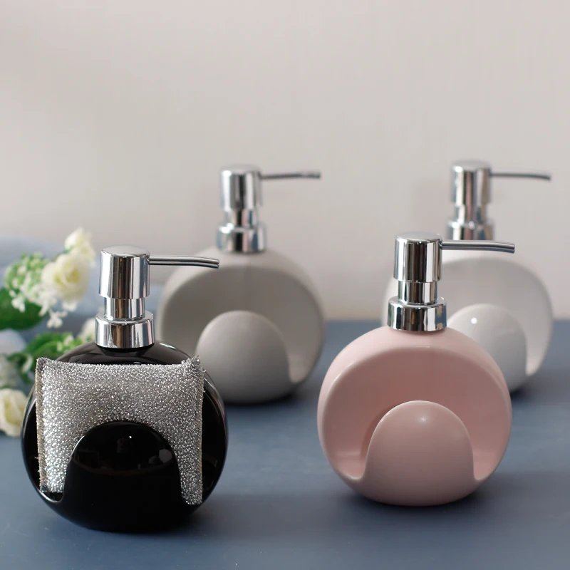 

Ceramic Lotion Bottle Household Shower Gel Shampoo Cleanser Hand Soap Dispenser Bathroom Decoration