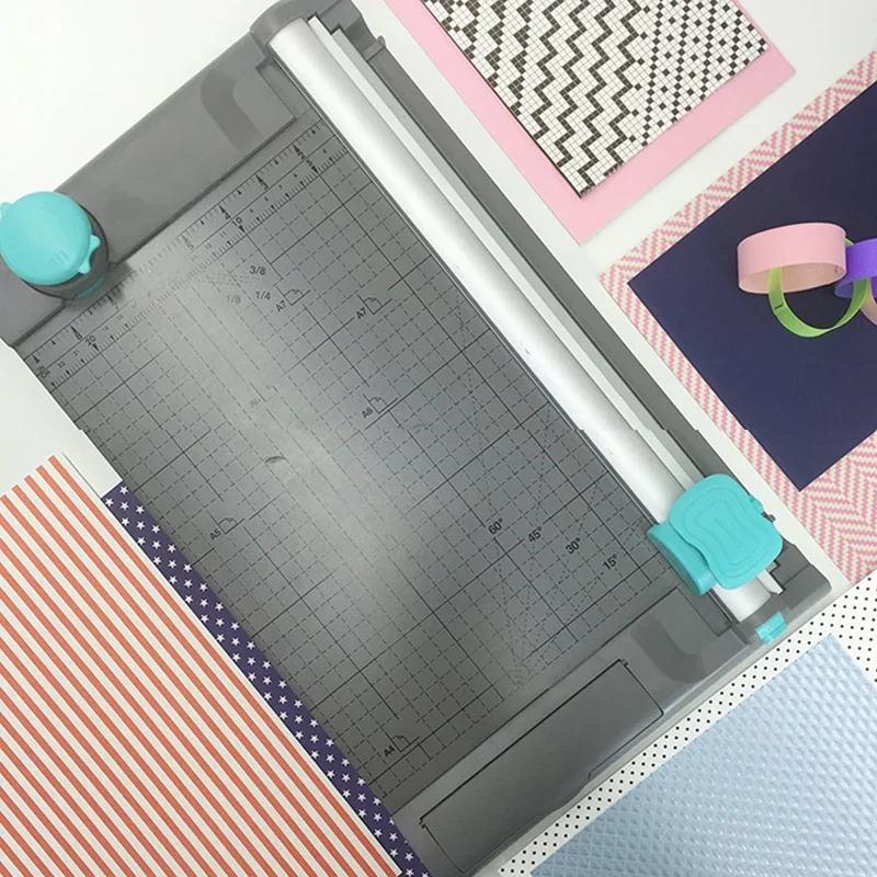 Paper Cutter A4 Precision Paper Photo Trimmer Small Roller Paper Cutter Photo Card Hand Account Cutter DIY Office Stationery