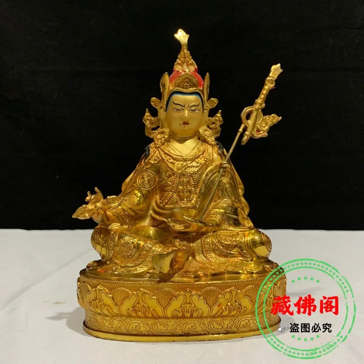 

7-inch Lotus Peanut Copper Seiko Tibetan Buddha bronze gilded Lotus Peanut Tadashi ornaments Buddhist home living room.