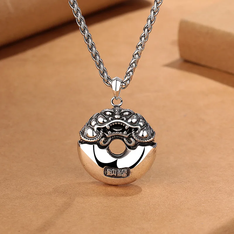 Blessing Wealth Animal Pixiu Pendant For Men Jewelry Lucky Relief Divine Beast Necklace Male Choker Accessories
