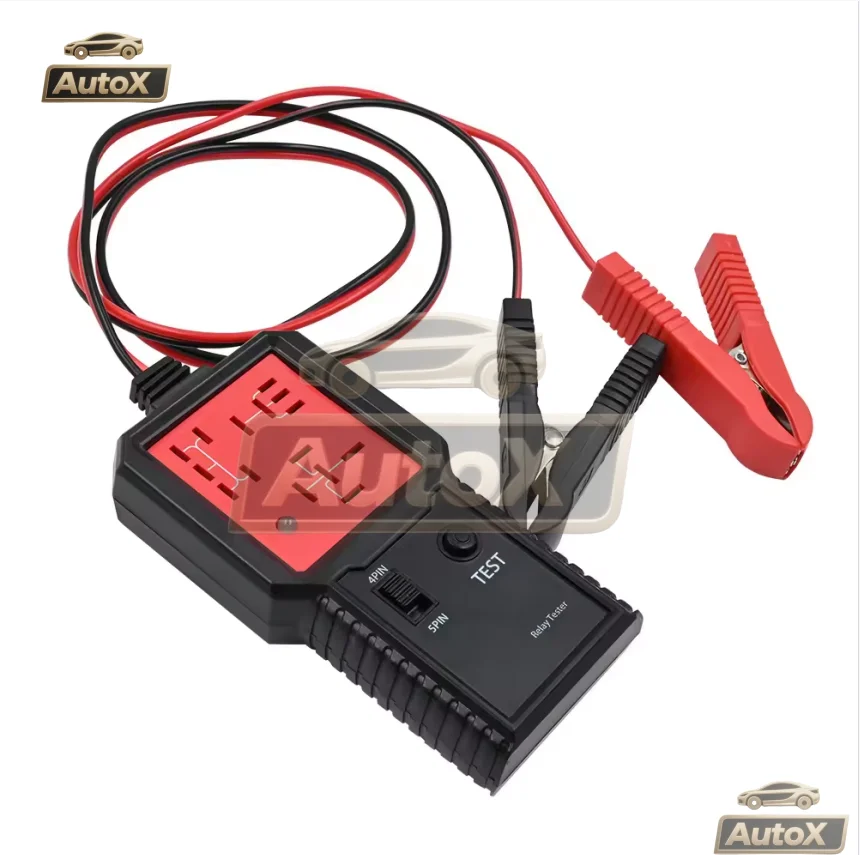 Vérificateur de batterie de voiture avec indicateur LED, Test électronique, testeur de relais de voiture pour analyseur d'alternateur automatique, outil de Diagnostic 12V