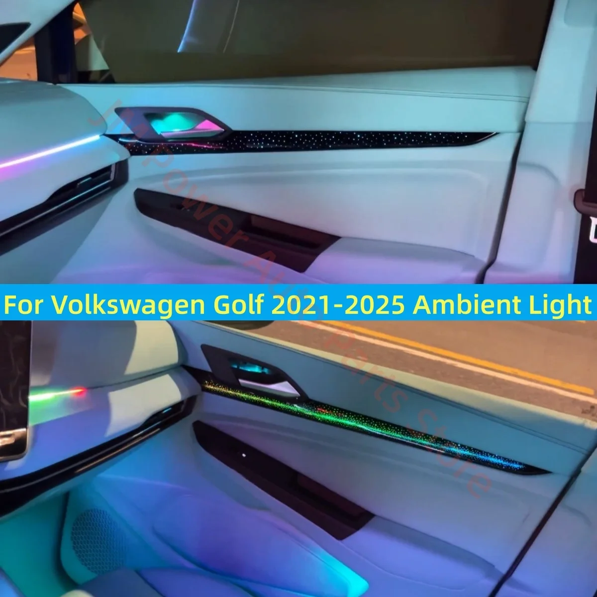 Ambient Light For Volkswagen VW Golf 2021-2025 Car Interior Lighting Upgrade Car accessories 1:1 trim panels Screen &APP control