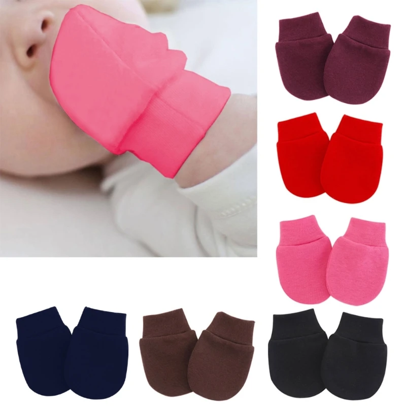 3Pairs Fashion Baby Anti Scratching Gloves Newborn Protection Face Cotton Scratch Mittens