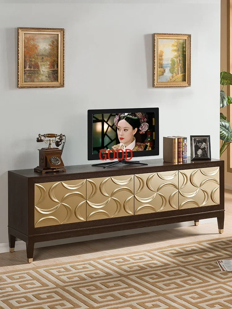Neoclassical postmodern TV cabinet coffee table combination