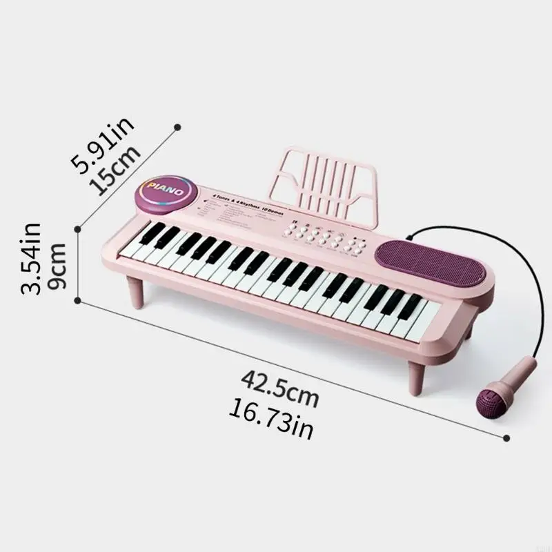 37 Multifunctional Electronic Keyboard Toy For Kids With Various Sound Effects And Rhythms A2UB