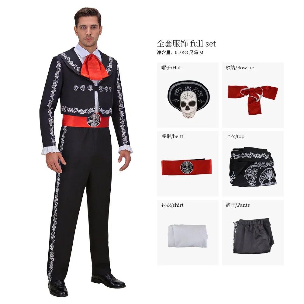 Disfraces de Mariachi para el Día de Muertos, Vestidos Mexicanos para Halloween, Carnaval, Trajes de Cosplay para el Día de los Muertos