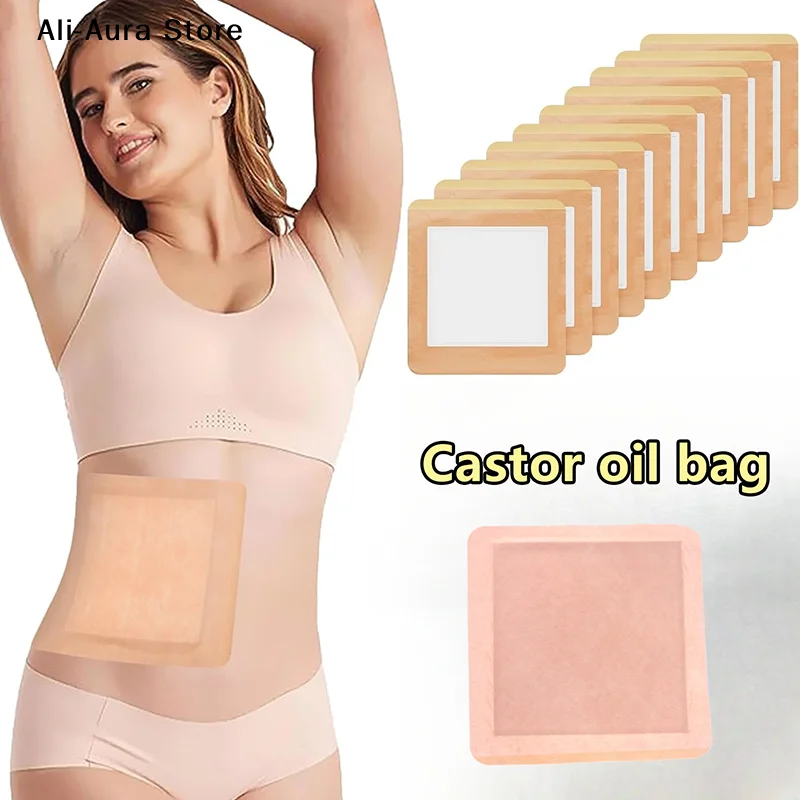 Replacement Disposable Castor Oil Pack Self-Adhesive Universal Adhesive Navel Stickers Seepage Resistant Belly Button Protectors
