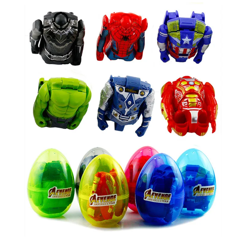 Marvel vingadores gashapon brinquedos capitão américa homem de ferro homem-aranha hulk transformando ovos brinquedos infantis & presentes do festival