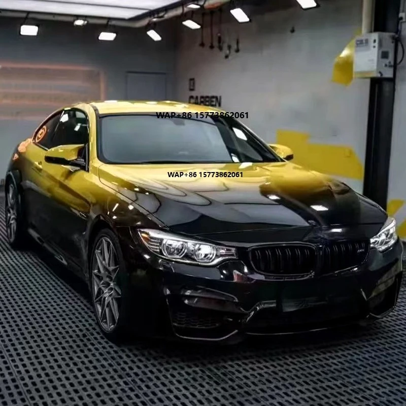 Yellow to Black Gradient Decoration Printing Car Body Sticker PET Self-adhesive Car Wrapping Vinyl Film