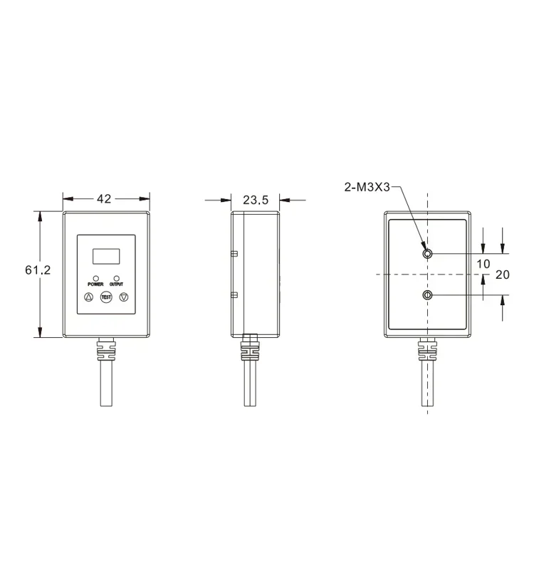 AvaCore High Performance PX-FM40-485 Sensing distance 0.05~40m TOF Long Distance Type Photoelectric Sensor Mounting2-M3*3 screws
