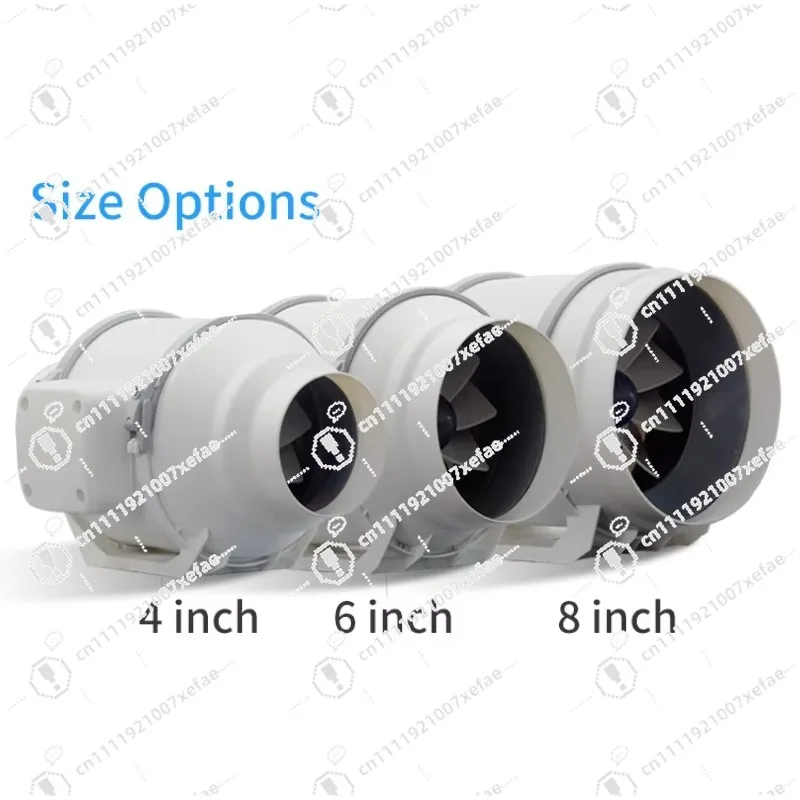 In-Line Ducted Fan Kit, 6-inch 150mm In-Line Ventilation and Exhaust Fan with Speed