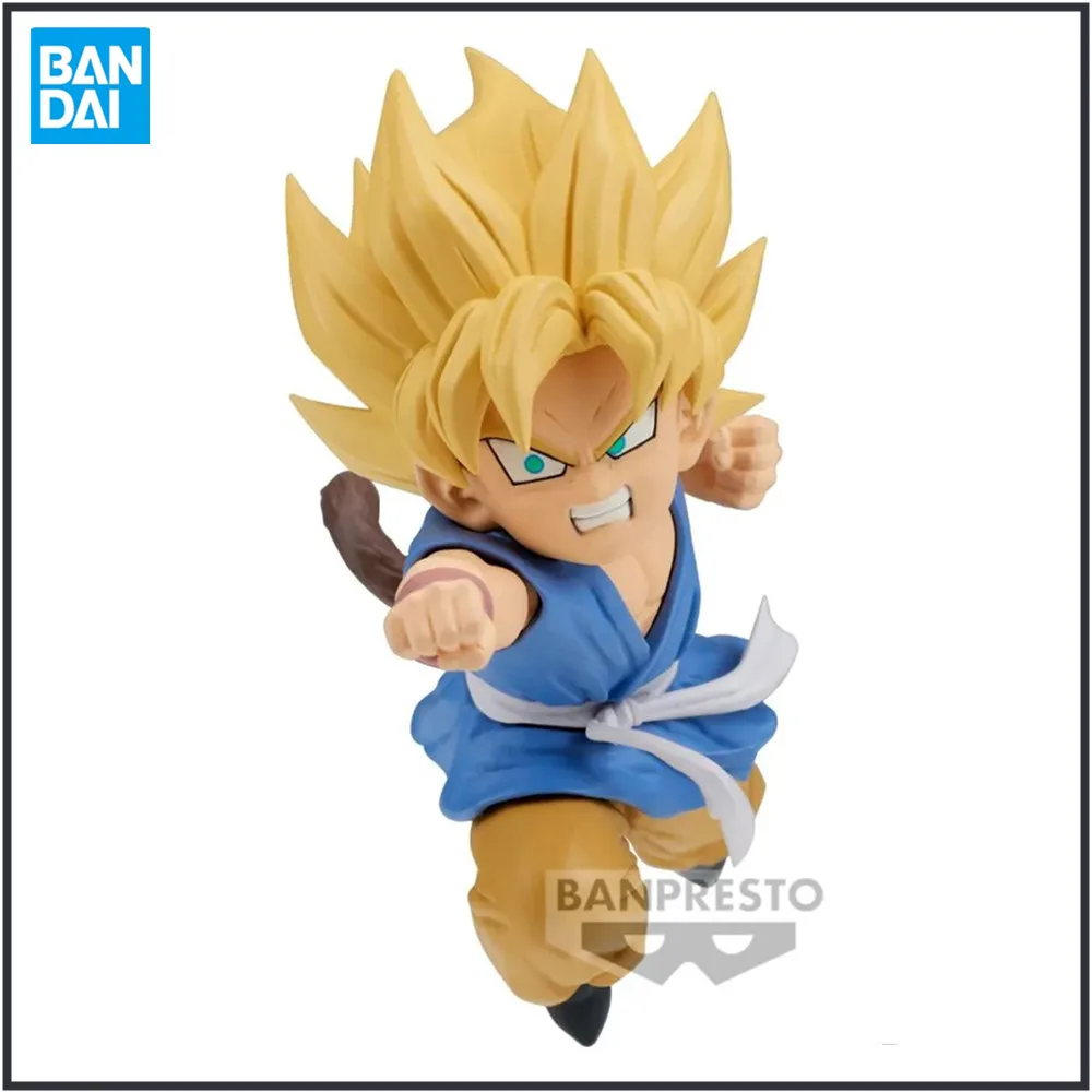 W magazynie Oryginalne anime DRAGON BALL GT MATCH MAKERS SUPER SAIYAN SON GOKU (VS SUPER ANDROID 17) Zabawki PVC Figurka akcji Bandai 9 cm