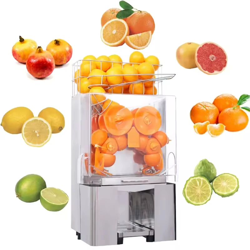 Electric 220/110V 120W Automatic Orange Juicer Commercial Fresh Orange Lemon Squeezer Press Machine for Fruit Store Use