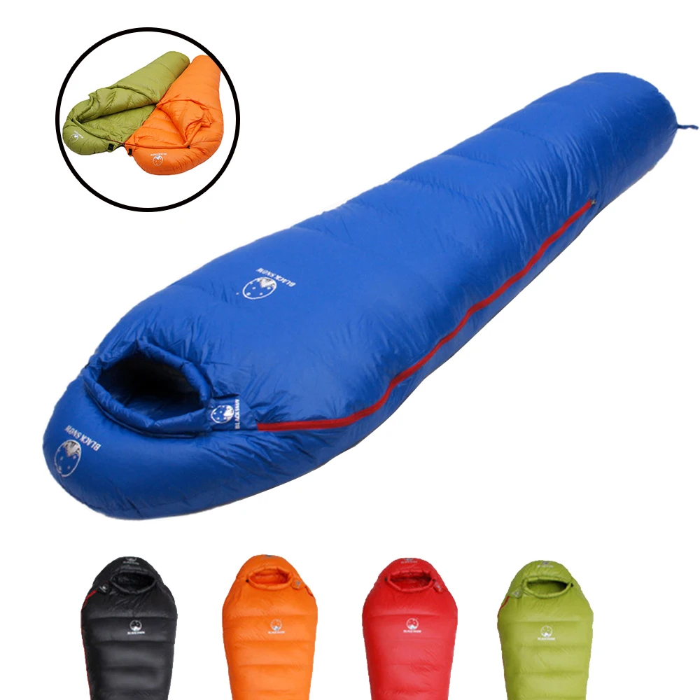 

Very Warm White Goose Down Filled Adult Patchable Sleeping Bag For Fall Winter Warmth 5 Thicknesses For Outdoor Camping Trips