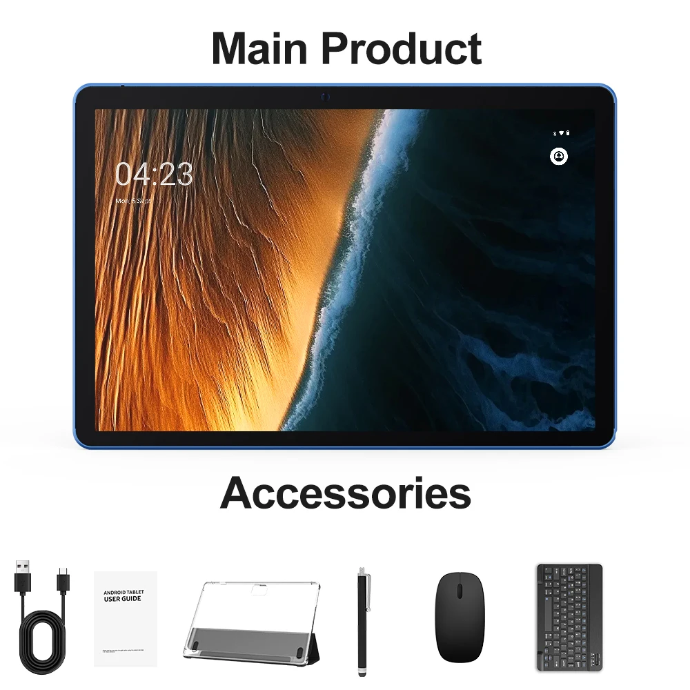 Tablet Android 13 da 10 pollici, 7 GB (espansione di memoria 3 g+4 g) RAM+64 GB ROM, doppia fotocamera da 2 MP+8 MP, supporta WiFi, Bluetooth, Wi dotato