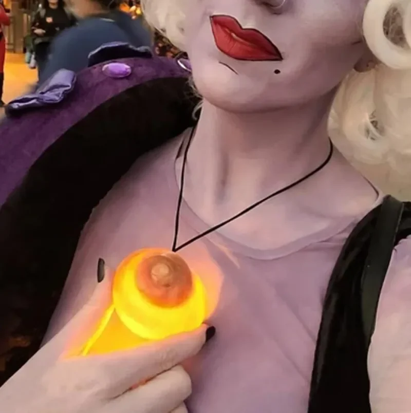 Aufhellende Meeresschnecken-Muschel-Cosplay-Kostüm-Halskette, natürliche Muschelschale, leuchtende Halsketten für Damen und Herren, beste Freunde