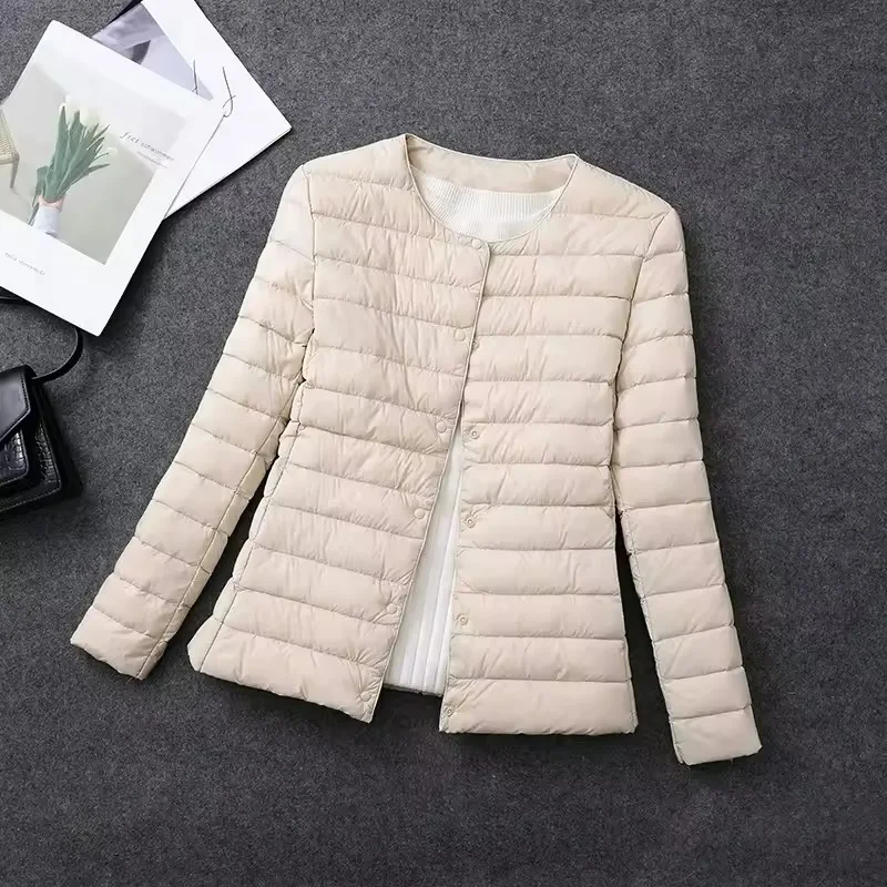 Plus Size weibliche leichte Ente Daunen matt Stoff leichter Mantel warme Frauen Wind jacke Parka Damen Daunen jacken – Detail 19