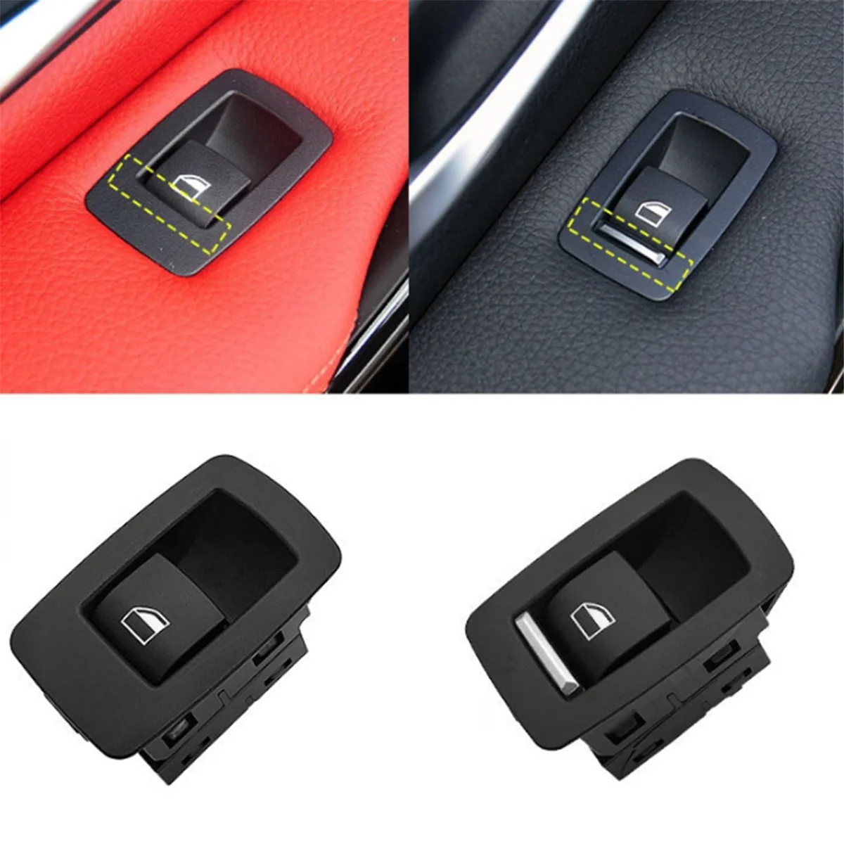 Car Back Row Window Lifter Switch Button for BMW F20 F30 F35 X1 X3 X5 X6 61319361936 A