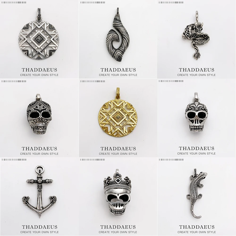 Pendant Hook Maori Africa Ornament Skull Dragon Feather Lizard Anchor Ethnic Jewelry Europe Bijoux Gift For  Woman & Men