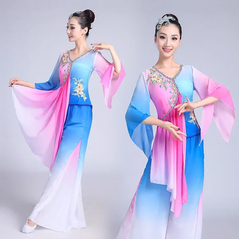 

Hanfu New Style Hmong Clothes Classical National Costumes Yangko Clothing Stage Performance Clothing Costumes Dance Costume