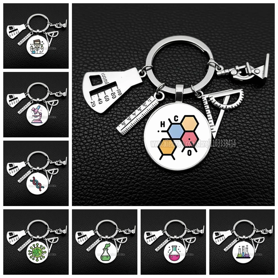 Брелок-купол-из-стекла-с-изображением-молекулярного-микроскопа-для-учителей-генетической-химии-и-биологии-демонстрирующий-химию-ДНК-и-биологические-эксперименты