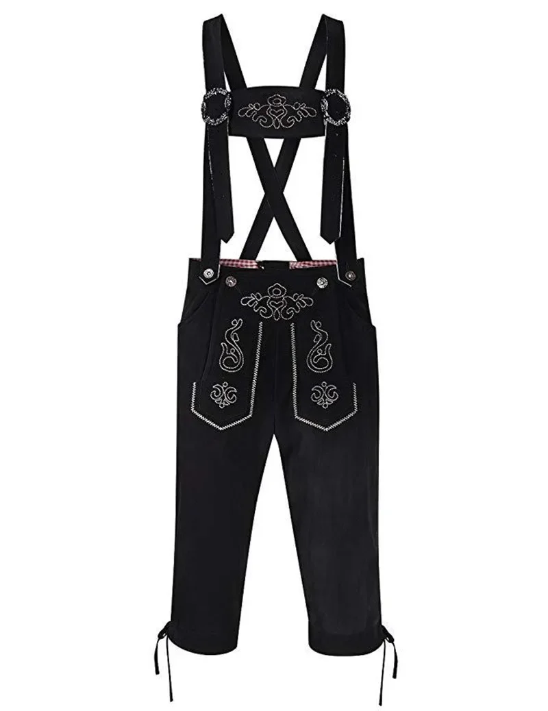 Pantalon de bière bavaroise traditionnelle pour hommes et femmes, costume de cosplay, shorts lederhanced, fête d'Halloween, Allemagne, adulte