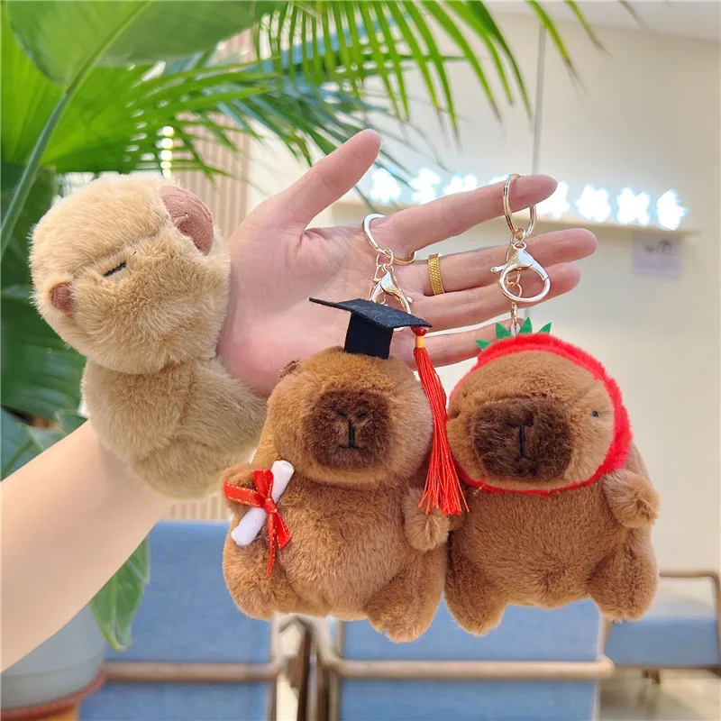 fashione  Funny New Doctor Hat Capibala Pendant with Various Dresses of Water Porpoise Rat Plush  Doll Inspiration Pendant