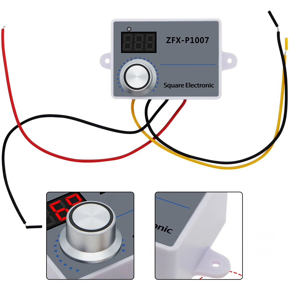 Adjustable Fan Speed Controller Switch With Digital Display And Stepless Motor Speed Reducer For Industrial And Household Apply