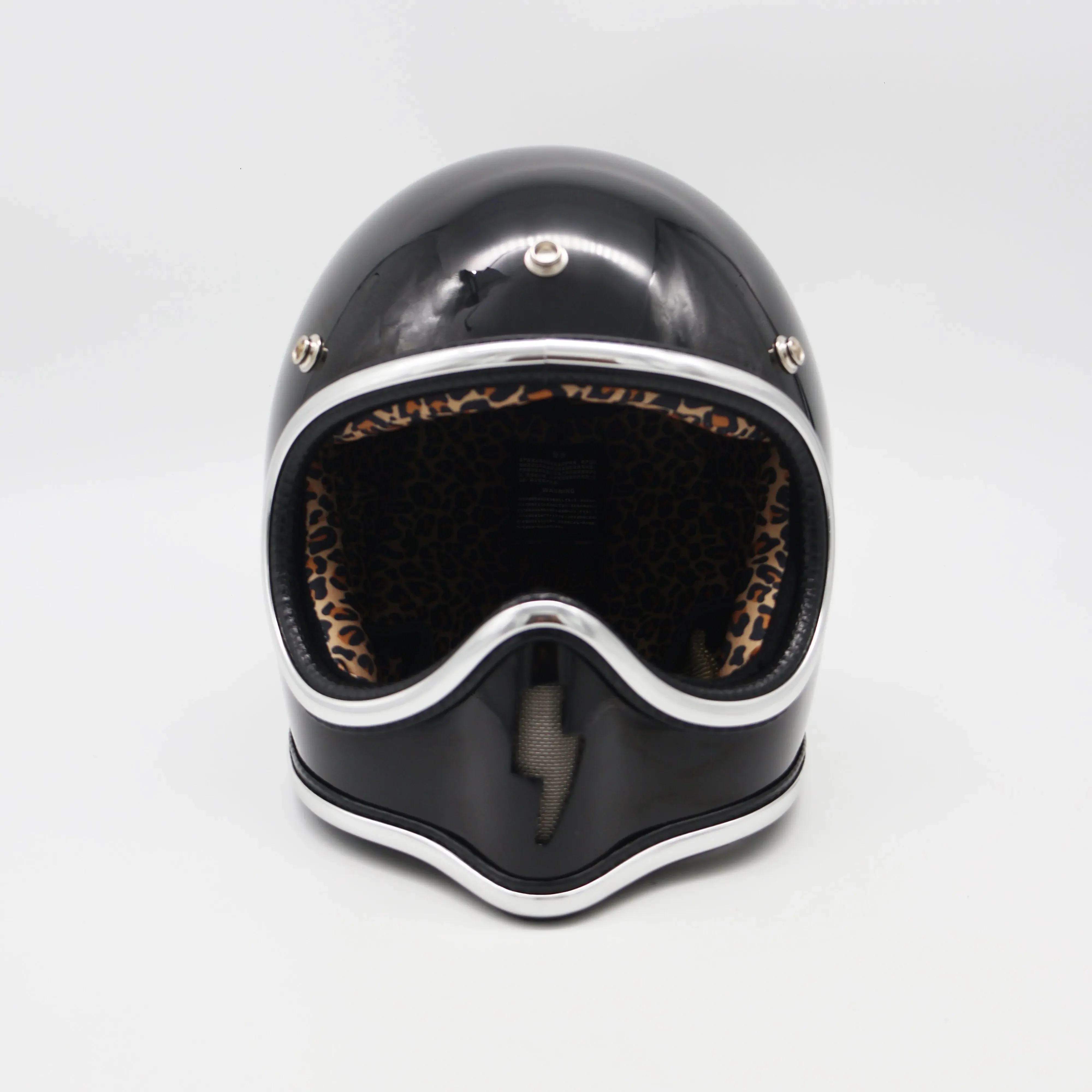 2026 New Arrival Pointed Nose Small Helmet Lightning Logo ATV Capacete DOT Certification Rider Gears Vintage Cascos Para Motos