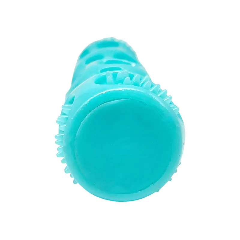 Palillo para la dentición para limpiar los dientes, duradero, fácil de limpiar, emite sonido al presionarlo, flota en el agua, juguete divertido para mascotas y perros