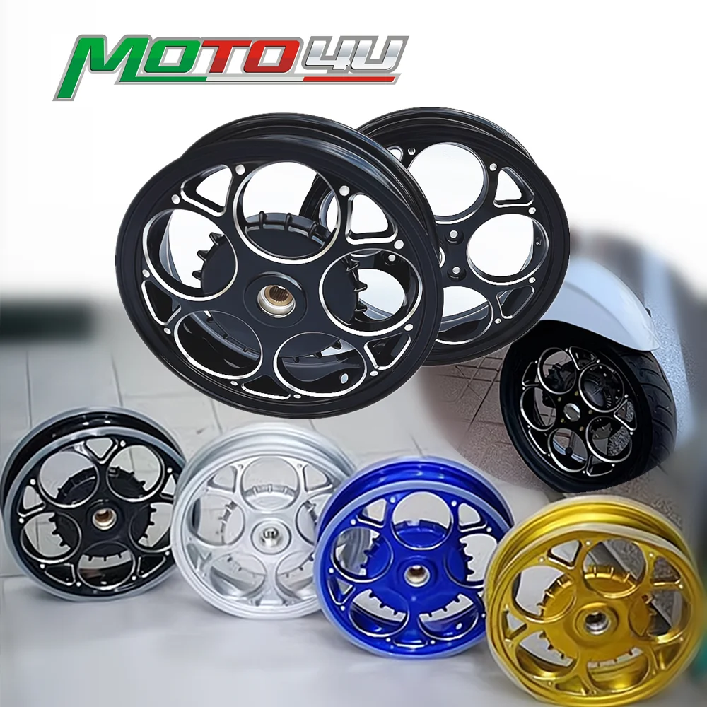 2PCS Aluminum Rim Wheel Hub Tire Front and Rear Scooter 12 inch Modified Wheel Spare Parts For PX 150 Sprint Primavera 150