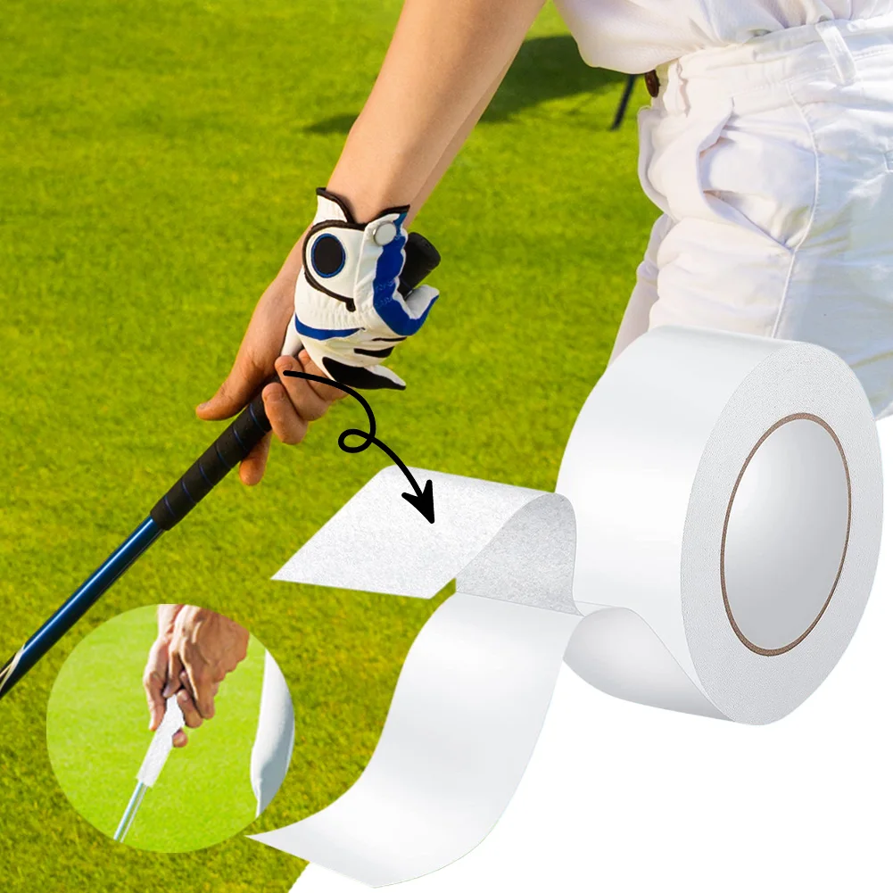 Double Sided Golf Grip Tape Golf Club Gripping Adhesive Cuttable Grip Strip Tape Roll Waterproof for Regriping Golf Clubs