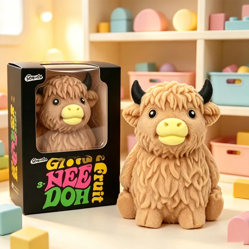 Highland Cow Sensory Toy Squeeze Sensory Toys Highland Cow Stress Balls Gift Anxiety Relief Fidget Party Favor