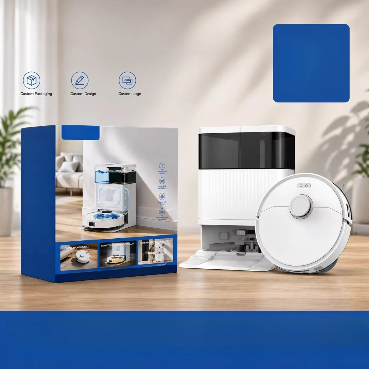 D63S Ultra 10000pa Aspirateur Robot Automatic Robot Vacuum Cleaner And Mop Self Clean with Hot Air Drying