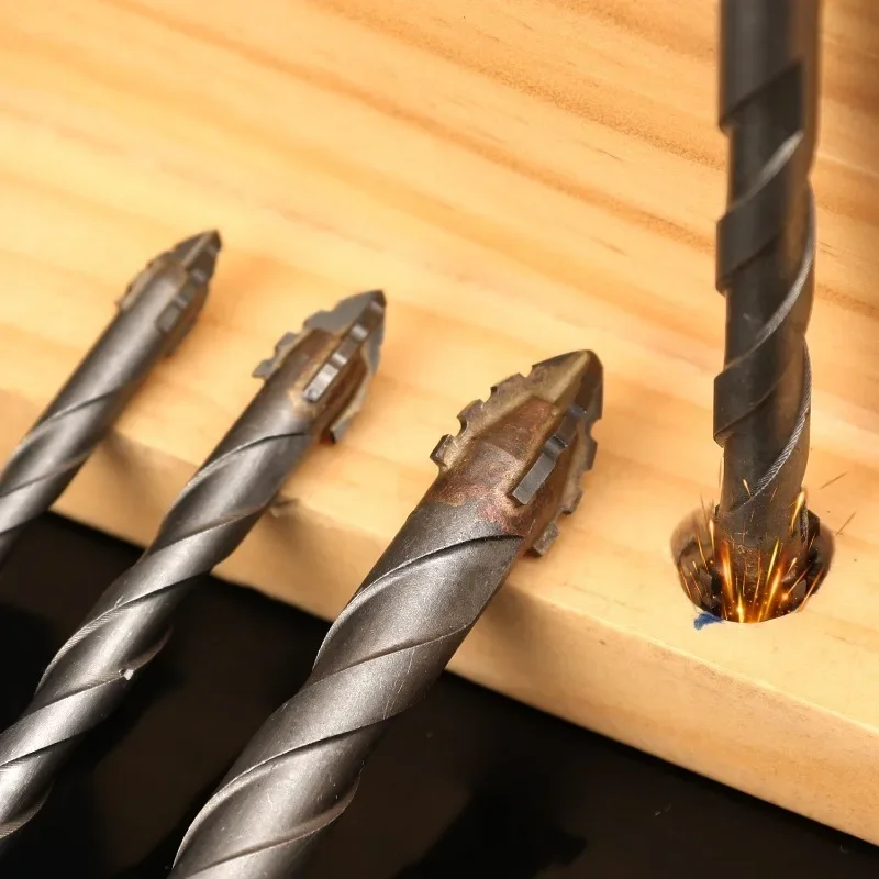 多機能ドリルビット 4 ブレード鋸歯偏心ドリルビットタイル掘削コンクリート特殊インパクトドリル拡張クロスビット