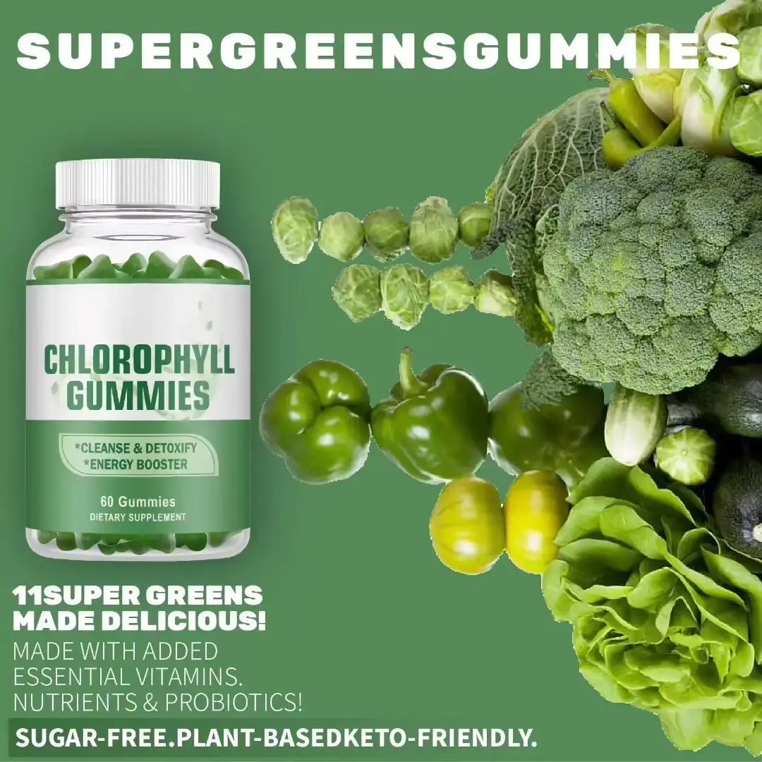 

1 Bottle of Chlorophyll Gummies Promotes Hemoglobin Production Beautifies and Nourishes Supplements Nutrition Promotes Digestion