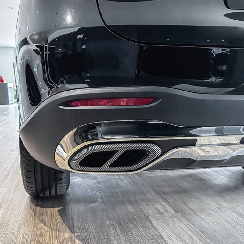 M76E Heckauspuff-Styling-Rahmensatz mit doppelt öffnenden ABS-Zierteilen für GLC-Klasse X254 – Detail 1